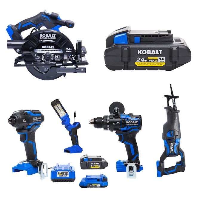 Ensemble De 3 Outils XTR De Kobalt, Batteries, Chargeur Et étui Solide Inclus, Moteur Sans Balai 2 Ensemble De 3 Outils XTR De Kobalt, Batteries, Chargeur Et étui Solide Inclus, Moteur Sans Balai – Image 2