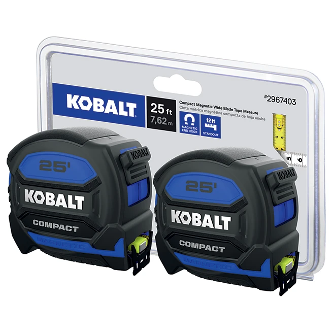 Rubans à Mesurer Compacts Kobalt Magnétiques, 25 Pi, Paquet De 2 2 Rubans à Mesurer Compacts Kobalt Magnétiques, 25 Pi, Paquet De 2 – Image 2