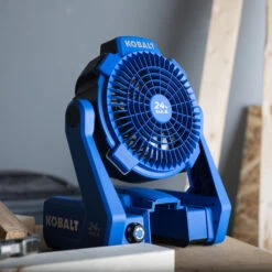 Ventilateur De Chantier Kobalt 24 V Max Sans Fil, 600 PCM, Bleu, Outil Seul Sans Batterie 7 Ventilateur De Chantier Kobalt 24 V Max Sans Fil, 600 PCM, Bleu, Outil Seul Sans Batterie -Kobalt 45595009c L