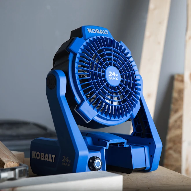 Ventilateur De Chantier Kobalt 24 V Max Sans Fil, 600 PCM, Bleu, Outil Seul Sans Batterie 3 Ventilateur De Chantier Kobalt 24 V Max Sans Fil, 600 PCM, Bleu, Outil Seul Sans Batterie – Image 3